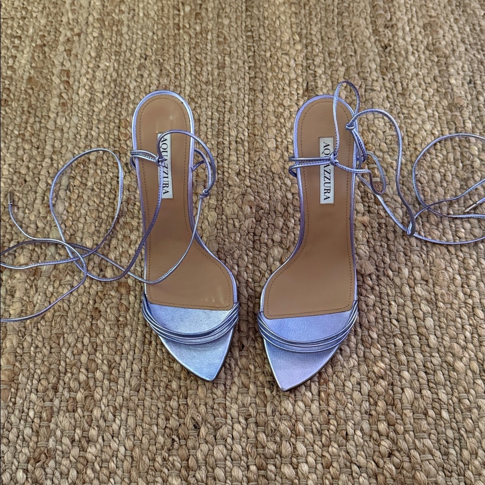 Aquazzura Trouble Maker Metallic Sandal (worn once)